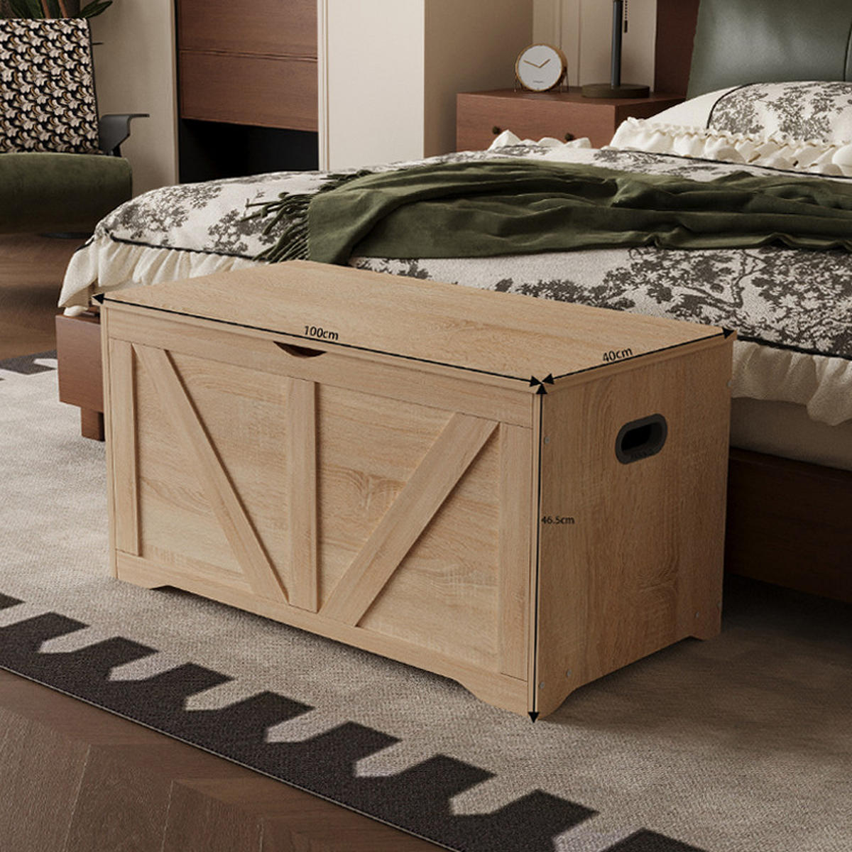 KISTE hellbraun 100/40/46 cm - Braun, Holz (100/46/50cm)