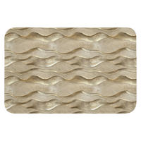 PREDLOŽKA PRED WC Vlny - vzor - zlaté 60x40 cm - mosadzná, textil/plast (60/1cm) - OnlyWow
