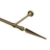 GARDINENSTANGE Primus Lorenzo 160 cm, 1-läufig (ohne Ringe), 16 mm Ø Messing Antik - Messingfarben/Bronzefarben, Metall (160cm) - INTERDECO