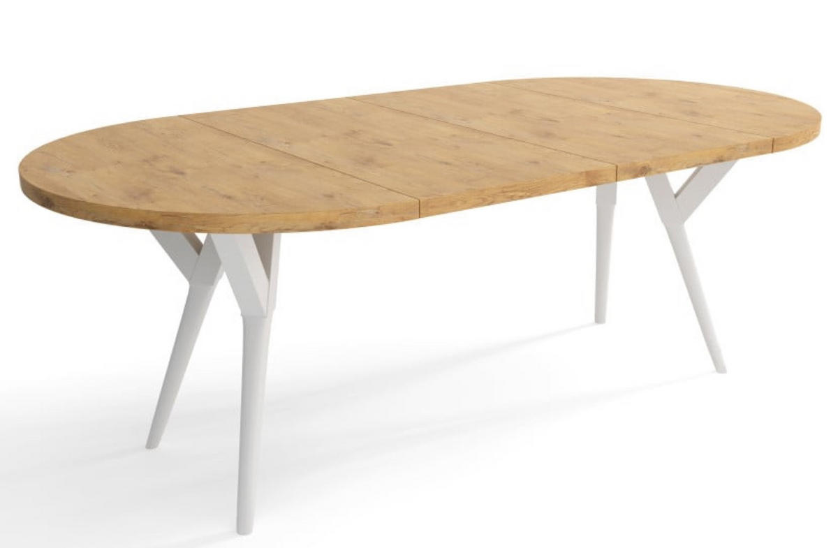 TISCH Weiss Adi Ausziehbar 100x100x76 cm Aus Holzwerkstoff - Weiß, Holzwerkstoff (100/100/76cm) - Sepro Meble