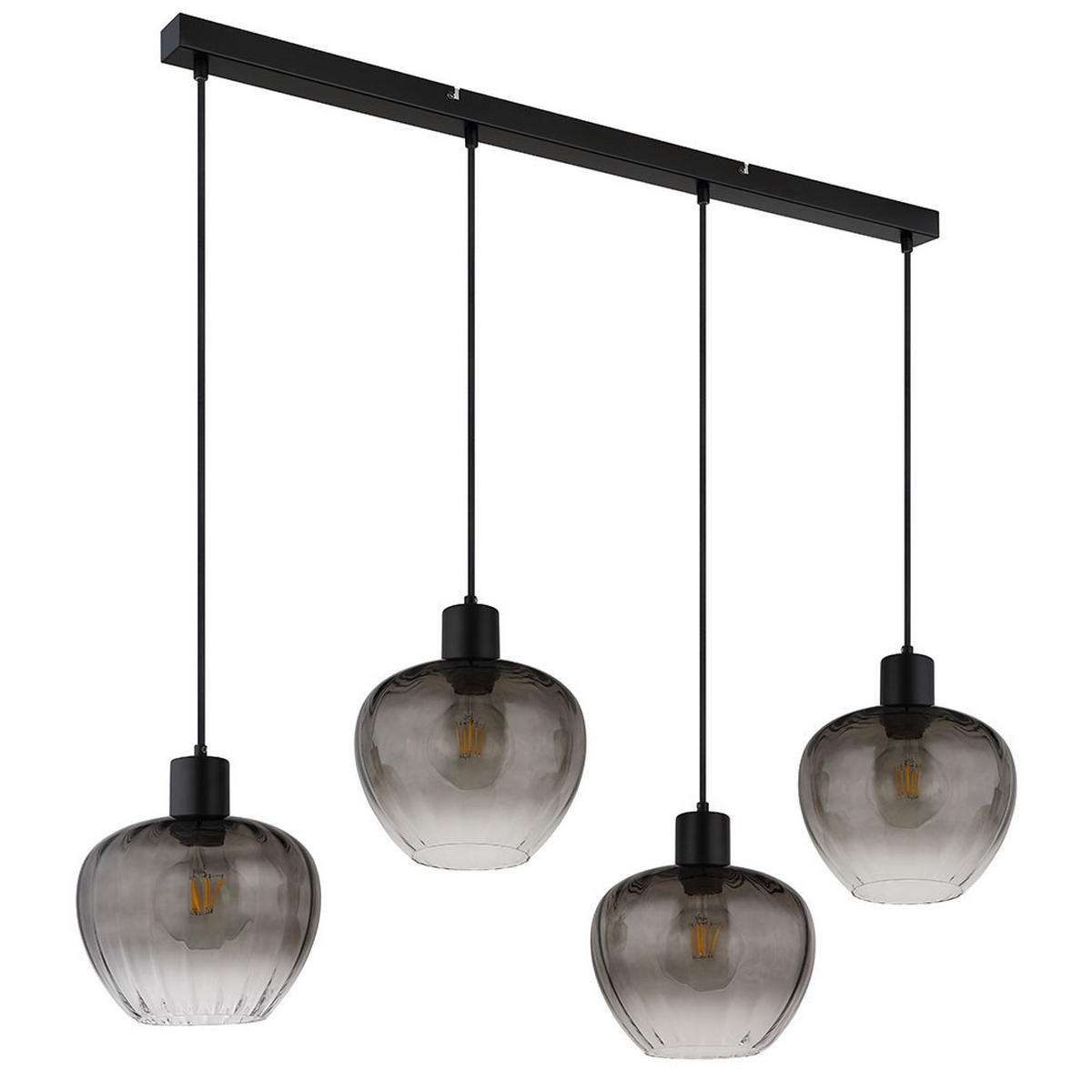 HÄNGELEUCHTE Glas Rauchfarben Schwarz - Grau, Glas (108/24/120cm) - Nowa