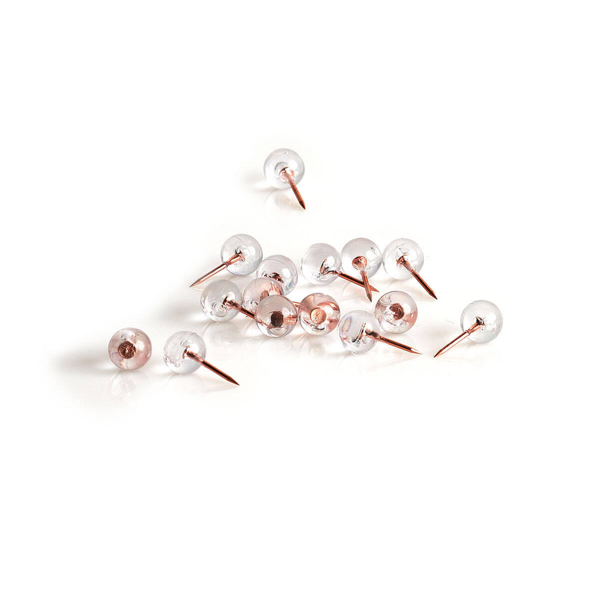 STECKNADELN 25 Stk. - Transparent, Kunststoff (0.94/0.94cm)