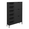 SCHUHSCHRANK Erna 95x25x141 Anthrazit matt Lack - Grau, Holzwerkstoff (95/141/25cm) - 58aufmkessel