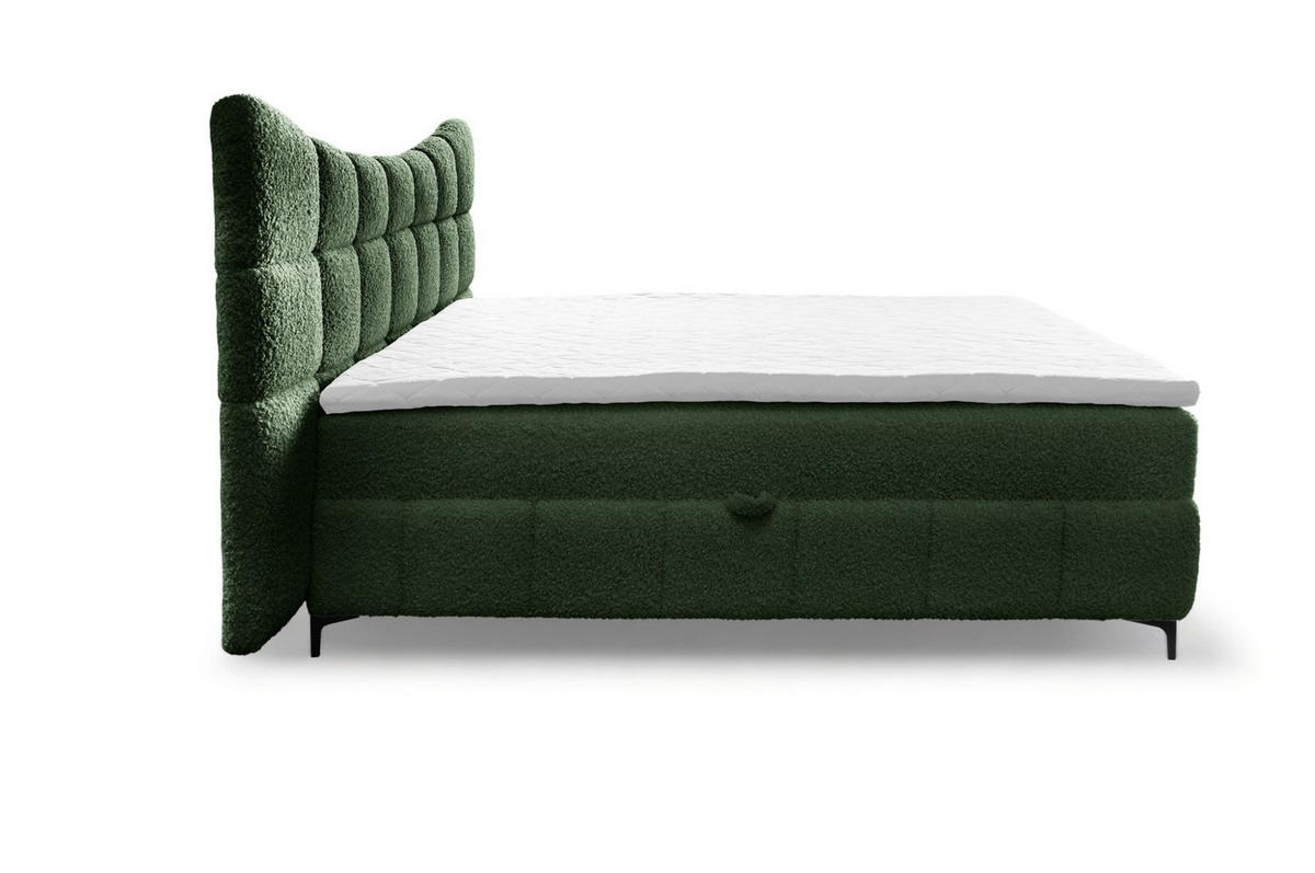 BOXBETT Nova In Rolf - Grün, Holzwerkstoff/Textil (140/200cm) - Fun Möbel
