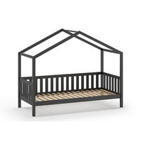 HAUSBETT Kapua 210x170x97 aus Massivholz in Anthrazit - Anthrazit, Holz (90/200cm) - 58aufmkessel