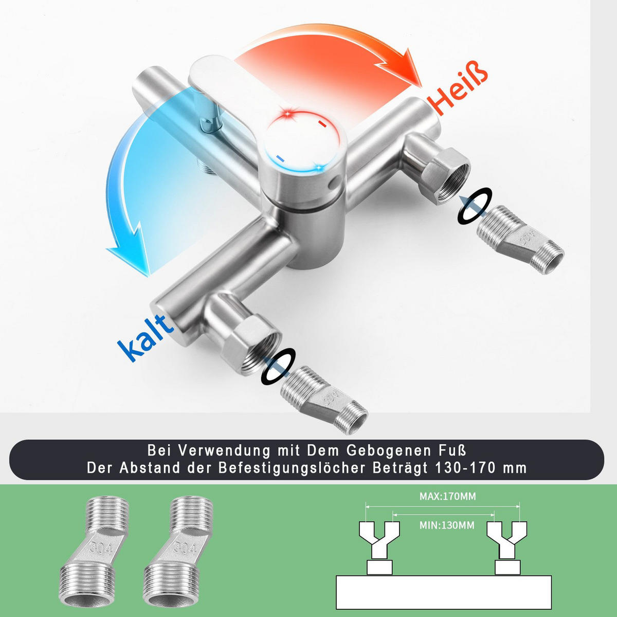 HANDBRAUSE BRAUN Ⅲ 11/2/8 cm - Silberfarben, Metall (15/8/11cm) - Nettlife