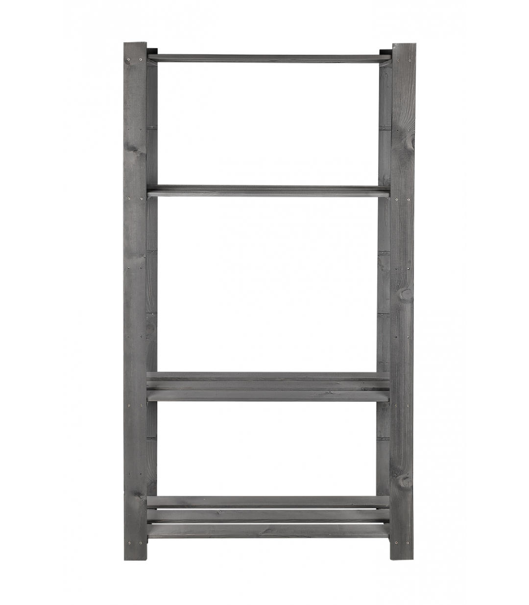 HOLZREGAL PINEPEAK 150x80x28cm 4 Fachboden 1,2cm dickes Kiefernholz Grau - Grau, Holz (80/150/28cm) - PROREGAL