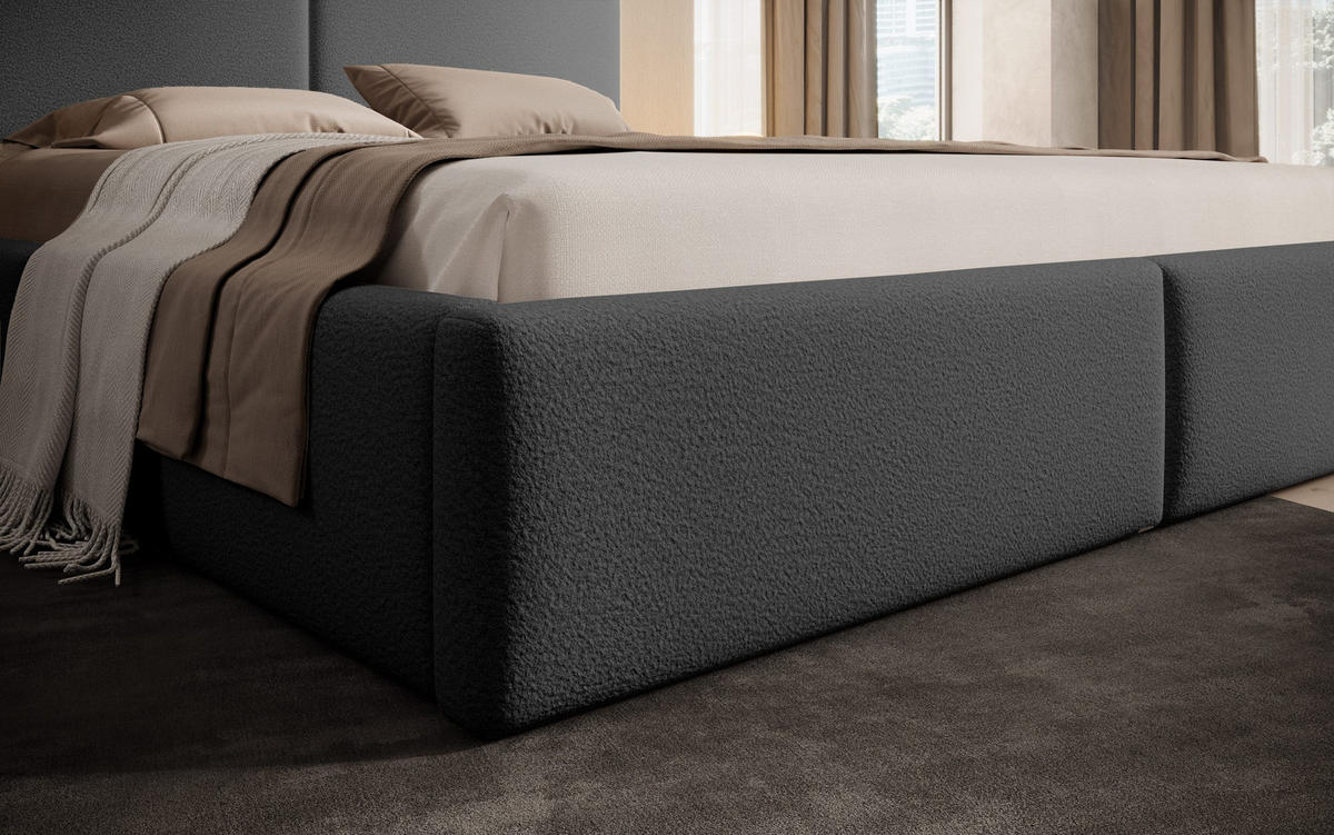 POLSTERBETT Toreira Slim 140x200 cm Schwarz - Schwarz, Holz/Textil (140/200cm) - Fedve
