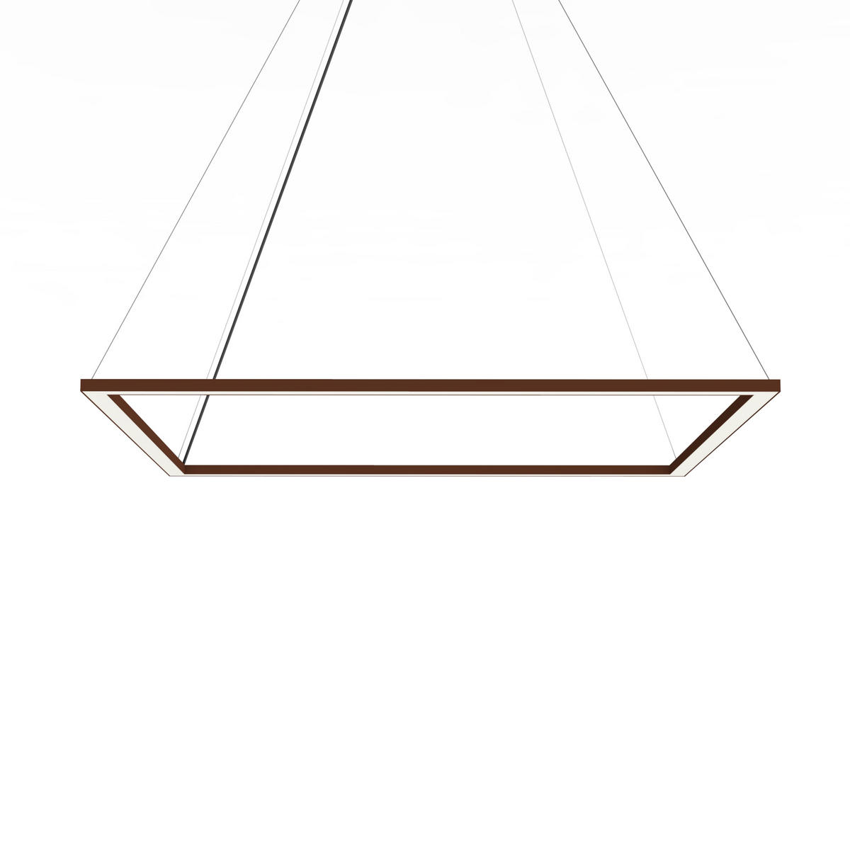 LED-HÄNGELEUCHTE - Dunkelbraun, Metall (90/90/100cm) - Lumicom