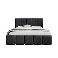 POLSTERBETT mit Kopfstütze Buchel 120x200 cm, Schwarz - Schwarz, Textil (120/200cm) - Fedve
