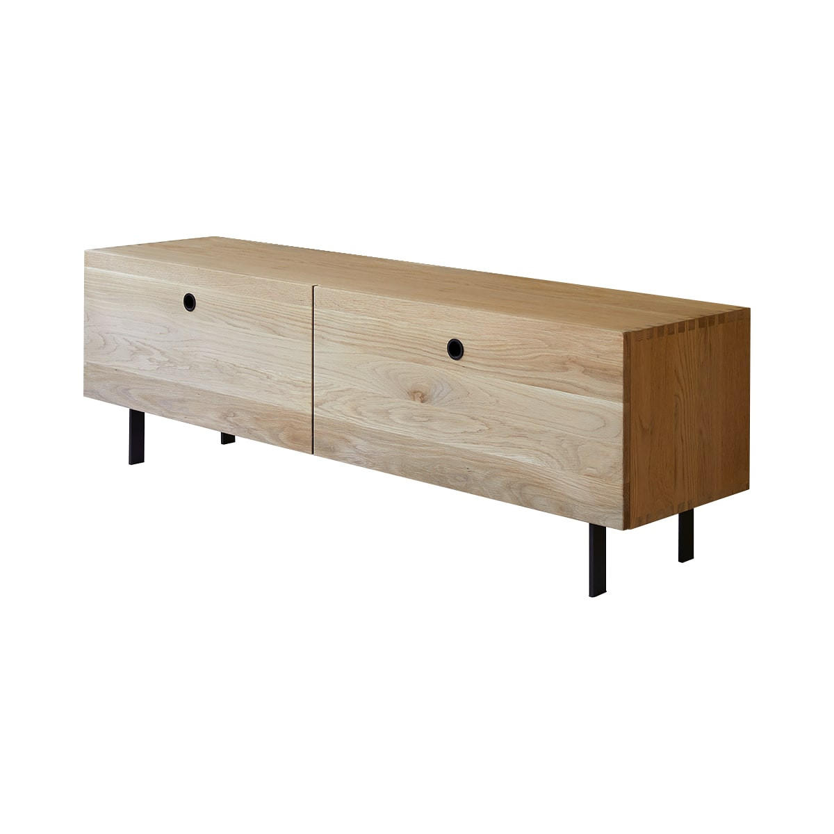 TV-SCHRANK Jeanne Natur aus Eiche - Naturfarben, Holz (160/50/40cm) - Tikamoon