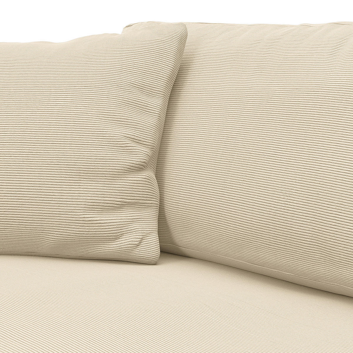 ECKSOFA mit Longchair - Beige/Schwarz, Kunststoff/Textil (238/183cm) - home24