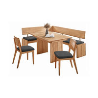 ECKBANKGRUPPE Modern Dani 3 für 7 Personen Massivholz Wildeiche/Grau - Wildeiche/Grau, Holz (167/85/192cm) - 58aufmkessel