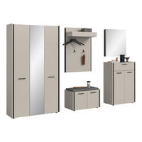 GARDEROBEN-SET EMIL (B/H/T: ca. 287/190/40 cm) in Kaschmir/Kaschmir - Kaschmir, Holzwerkstoff (287/190/40cm)