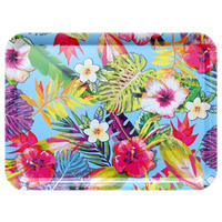 TABLETT Tropical, rechteckige Melamin Serviertablett 50x37 cm - Multicolor, Kunststoff (37/2/50cm) - Lashuma