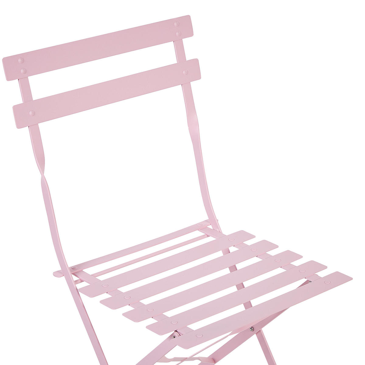 BALKONSET 2-Sitzer pastellrosa zusammenklappbar Fiori - Pink, Metall - Beliani