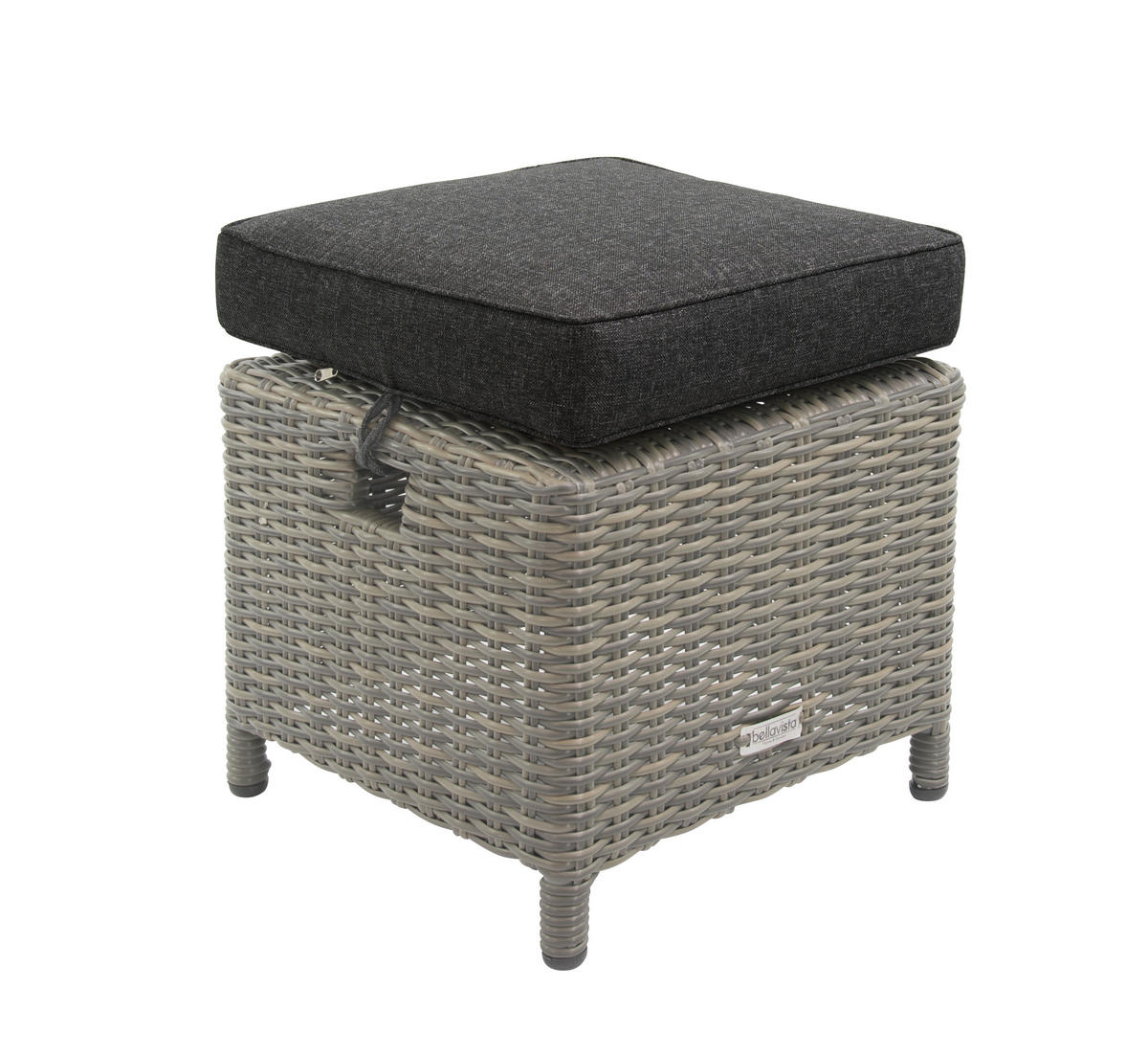 DININGLOUNGE-SET Asti Grau Polyrattan für 7 Personen - Grau, Naturmaterialien - bellavista - Home & Garden