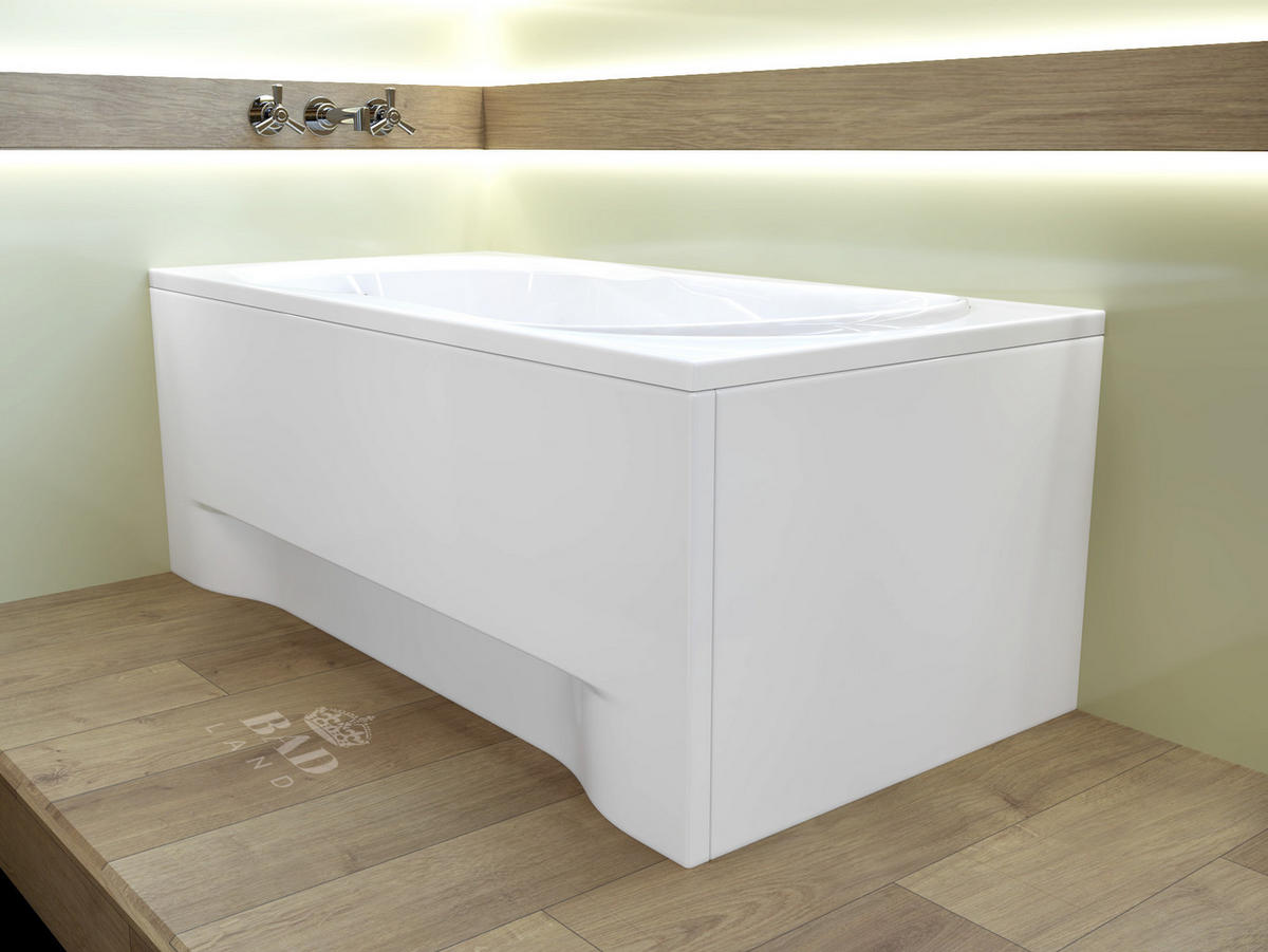 BADEWANNE Rechteck GRACJA 170/70 Ablauf & Füße - Weiß, Kunststoff (70/56/170cm) - bad land