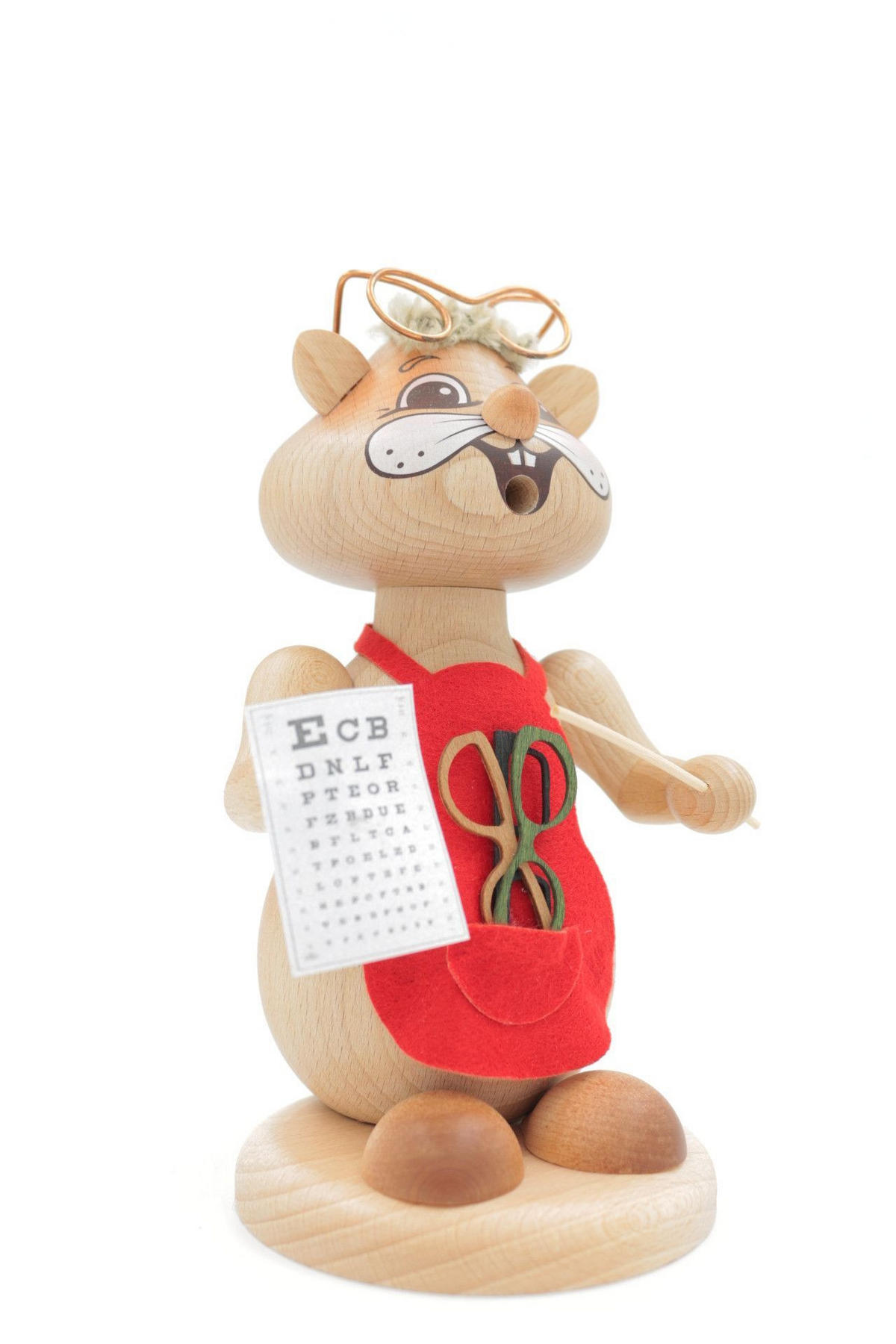 RAUCHFIGUR Hamster Optiker 18 cm - Multicolor, Holz (12/18/0.1cm)