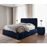 POLSTERBETT CHLOE Bettkasten Lattenrost 160x200 Dunkelblau - Dunkelblau, Holz (160/200cm) - Furnistar