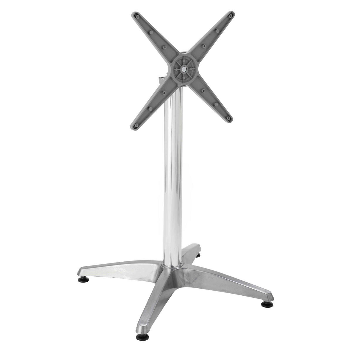 TISCHBEIN, Grau - Grau, Metall (5.8/72/65cm) - Oviala