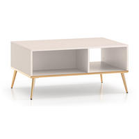 COUCHTISCH Selgin Kaschmir / Gold 90 / 60 / 42cm - Goldfarben/Creme, Holz/Holzwerkstoff (60/90/42cm) - Feldmann-Wohnen