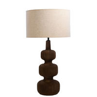 TISCHLAMPE aus Holz 40cm, braun - Braun, Holz (40/40/72cm) - Giga Meubel