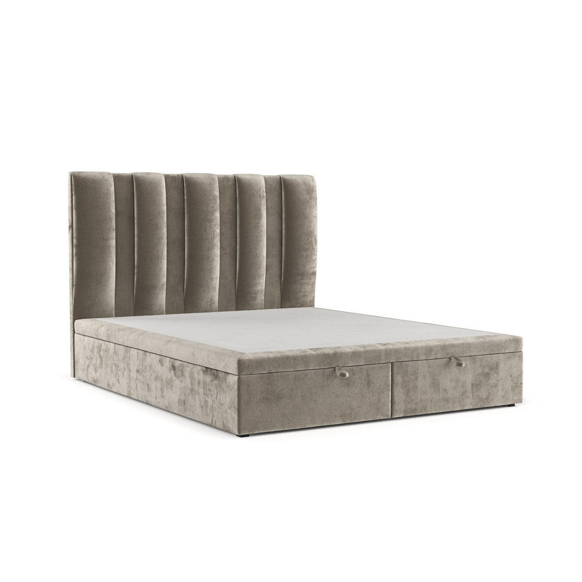 POLSTERBETT Orta mit Stauraum 180/200 cm Beige im Lotta Stoff - Beige/Schwarz, Holz/Holzwerkstoff (180/200cm) - AltaBeds