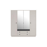 KLEIDERSCHRANK ALL 16 200/210/56 cm in Kaschmir mit Spiegel - Kaschmir, Holzwerkstoff (200/210/56cm) - Deine Möbel 24
