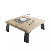COUCHTISCH mit Metallbeinen Palma - H40 cm - Apfelbaumfarben, Holzwerkstoff (86/86/40cm) - Calicosy