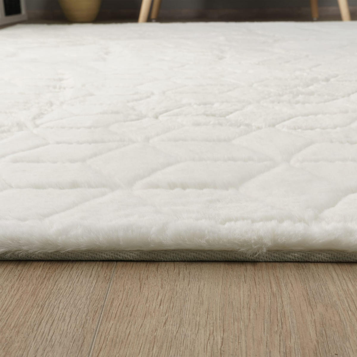 HOCHFLORTEPPICH Skandinavisch Creme 120 x 160 cm - Creme, Kunststoff (120/160cm) - TT Home