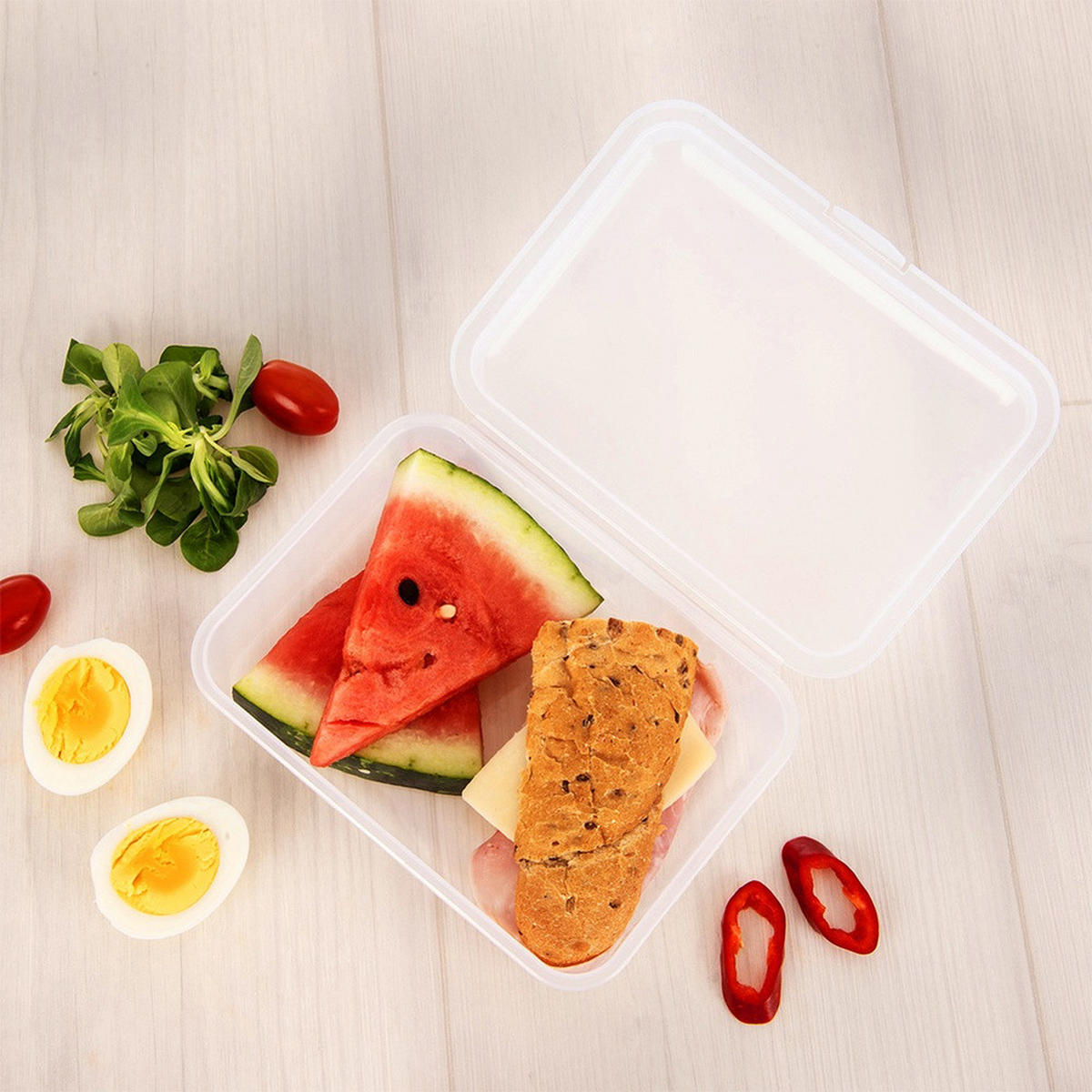 LUNCHBOX Transparente Pferde 750 ml - Transparent, Kunststoff (18/7/13cm) - Orion 