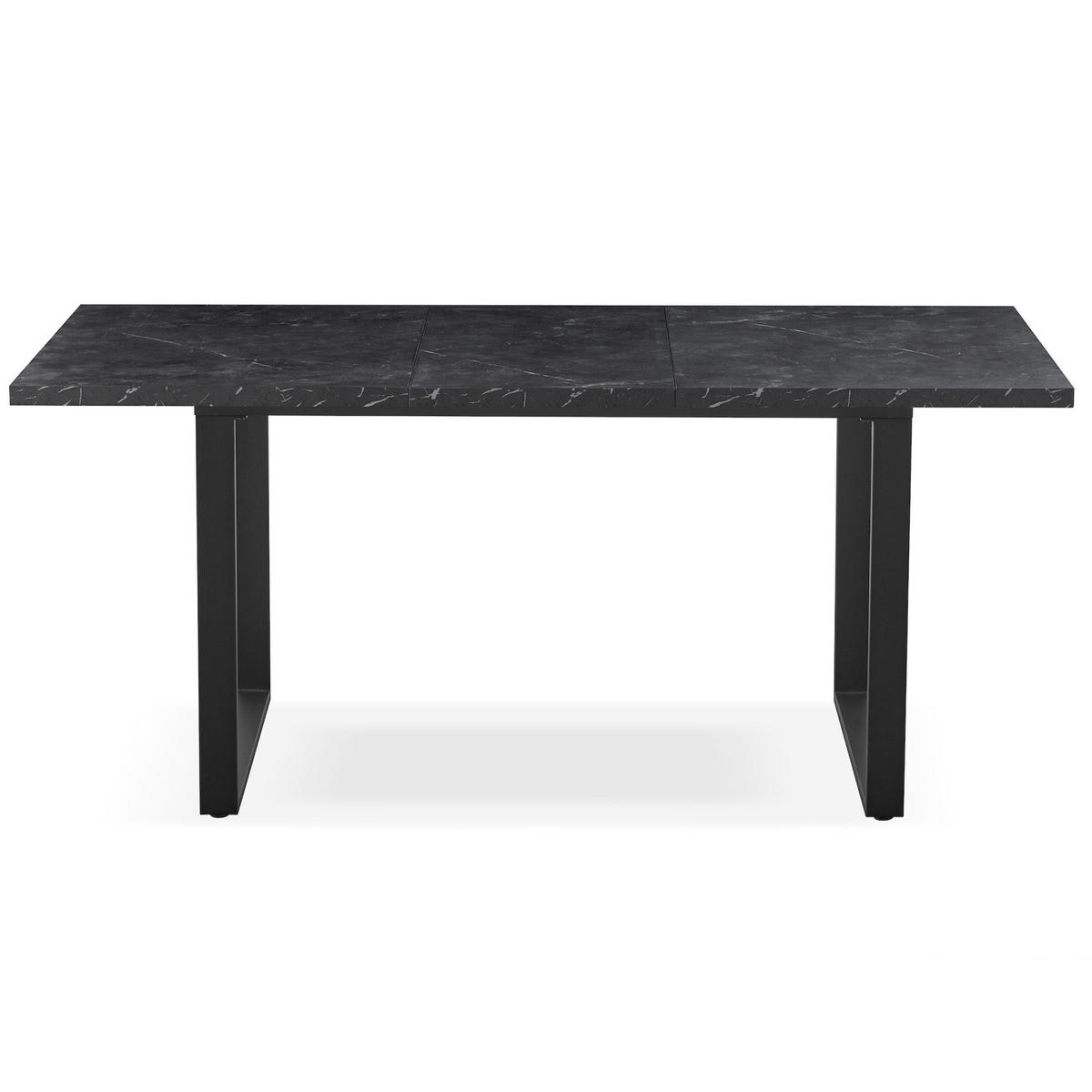 ESSTISCH ANNA 120-160/80/76 cm Marmor-Schwarz - Anthrazit/Schwarz, Holzwerkstoff/Metall (80/120/77cm) - B&D Home