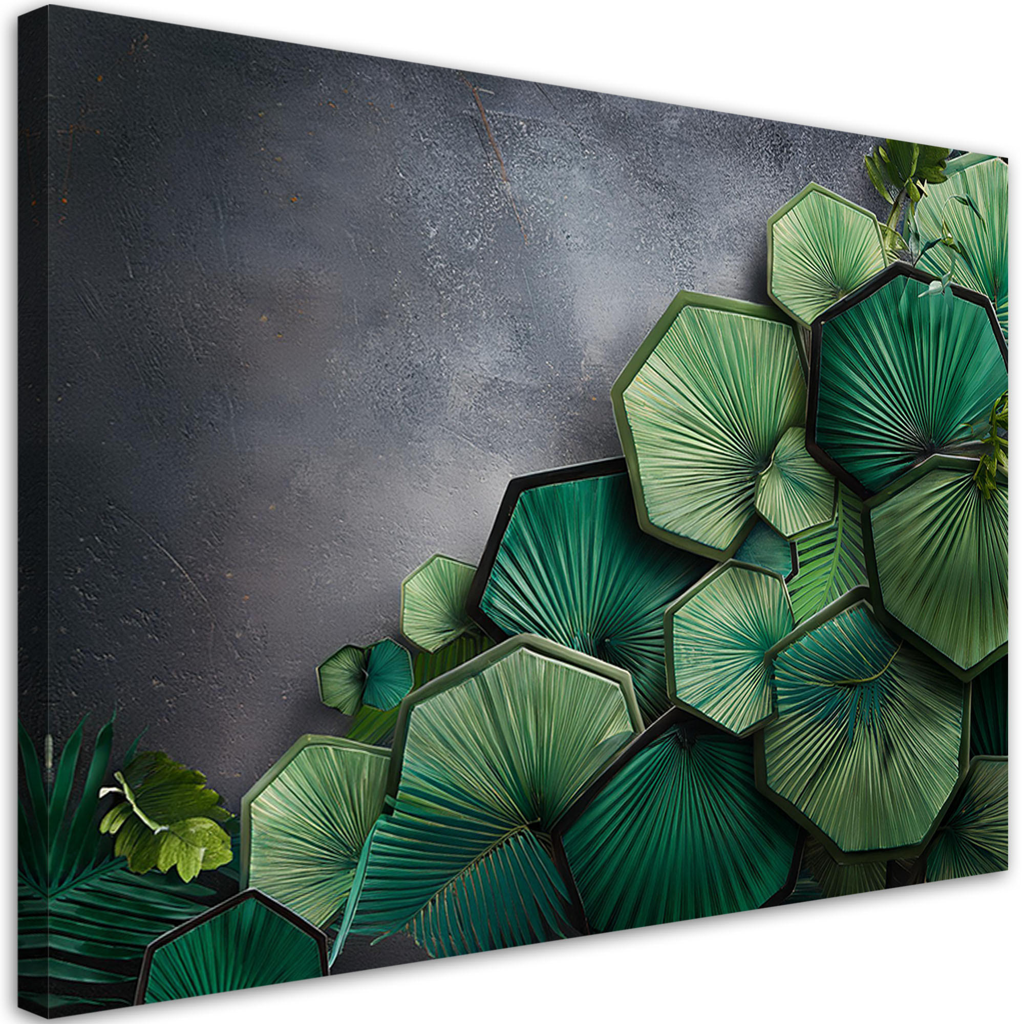 Feeby Leinwandbild Grün 120x80 cm