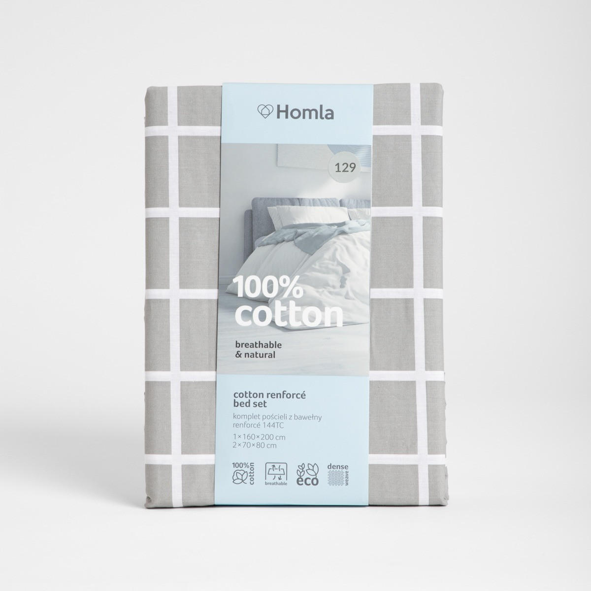 BETTWÄSCHE Reyes grau-weiß 140/200 cm - Grau, Textil (140/200cm) - Homla