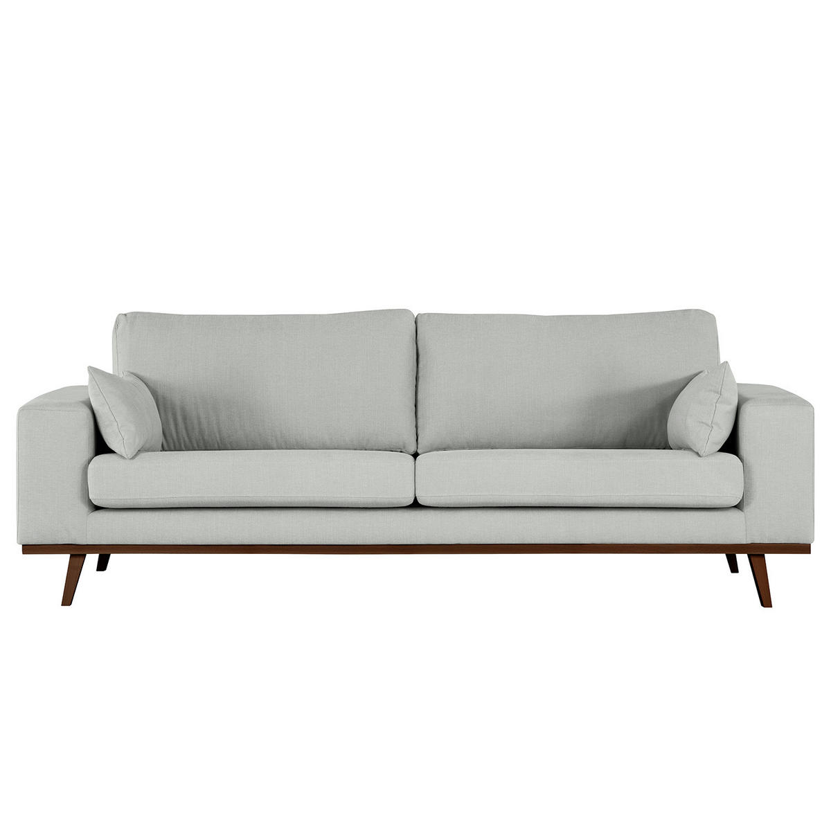 2-SITZER SOFA - Buchefarben/Grau, Buchenholz/Textil (197/81/88cm) - home24
