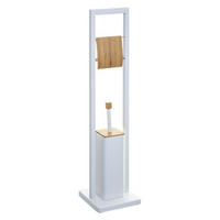 TOILETTENBUTLER Natureo, mit Bürste, Metall, Bambus, Weiß - Weiß, Holz (10.6/77.5/22.2cm) - 5five Simply Smart