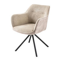 STUHL VERONA Samt Champagner 80 cm - Champagner/Schwarz, Textil/Metall (58/80/59cm) - riess-ambiente