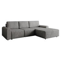 ECKSOFA Bella L, Seite: Rechts - Blaugrau/Schwarz, Holz/Kunststoff (258/168cm) - MIRJAN24