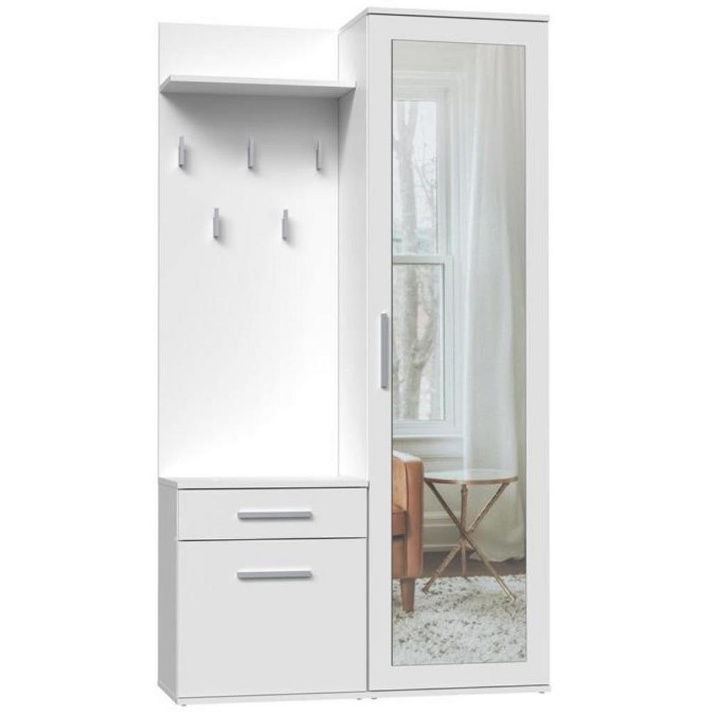Beautysofa PŘEDSÍŇOVÁ STĚNA Fiora 100/180/35 bílá