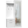 GARDEROBE Fiora 100/180/35 weiß - Chromfarben/Weiß, Holzwerkstoff/Kunststoff (100/180/35cm) - Beautysofa
