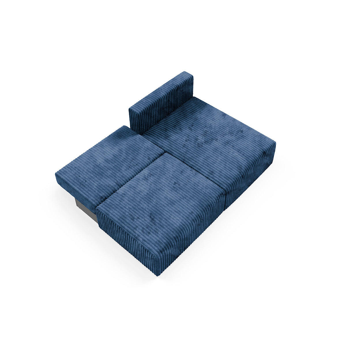 ECKSOFA Angela 3 Sitzplätze Marineblau - Blau, Holz (210/149cm) - Petits-meubles