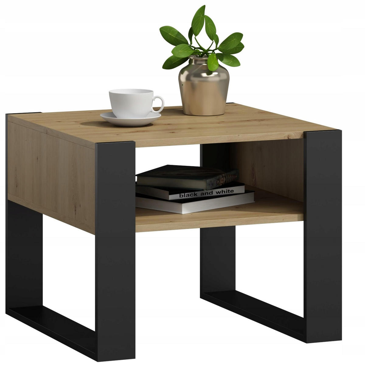 COUCHTISCH KAJA Artisan Eiche 60/53,6/50 cm - Eiche Artisan, Holzwerkstoff (53.6/60/50cm) - Matkam Möbel