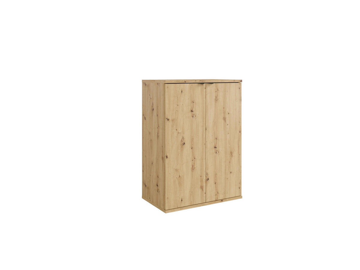 KOMMODE METRIX 60/82,5/35cm mit Schubladen 2 Türen Eiche Artisan - Eiche Artisan, Holzwerkstoff (60/82.5/35cm) - MASSENO
