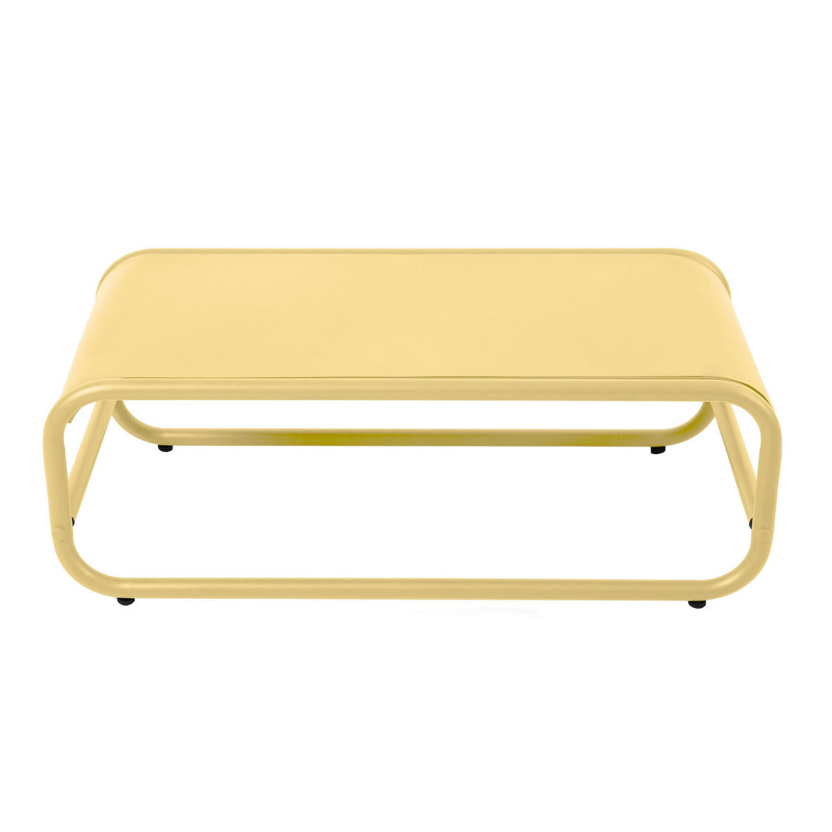 BEISTELLTISCH, hellgelb - Gelb, Metall (85/40/30cm) - Oviala