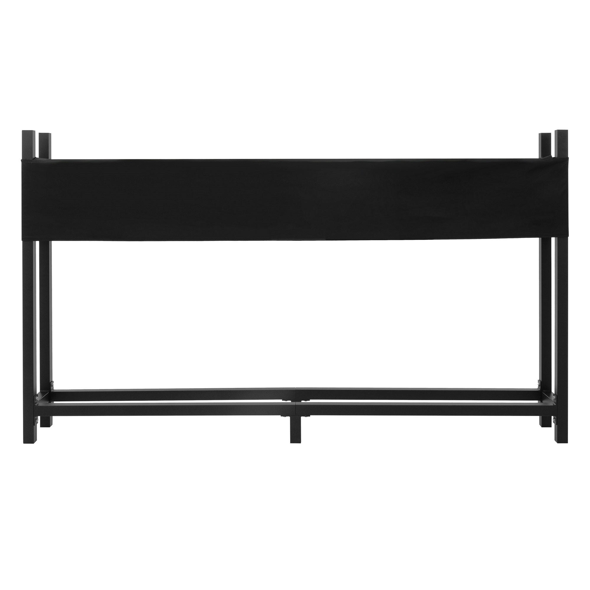 KAMINHOLZREGAL - Anthrazit, Metall (25/115/200cm) - ML-DESIGN