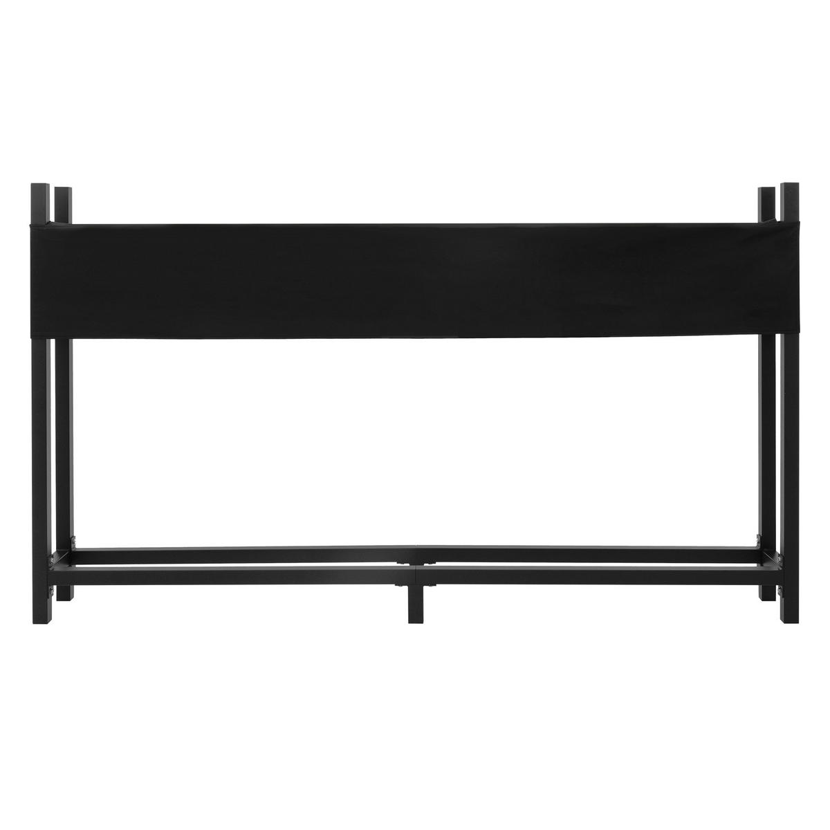 KAMINHOLZREGAL - Anthrazit, Metall (25/115/200cm) - ML-DESIGN