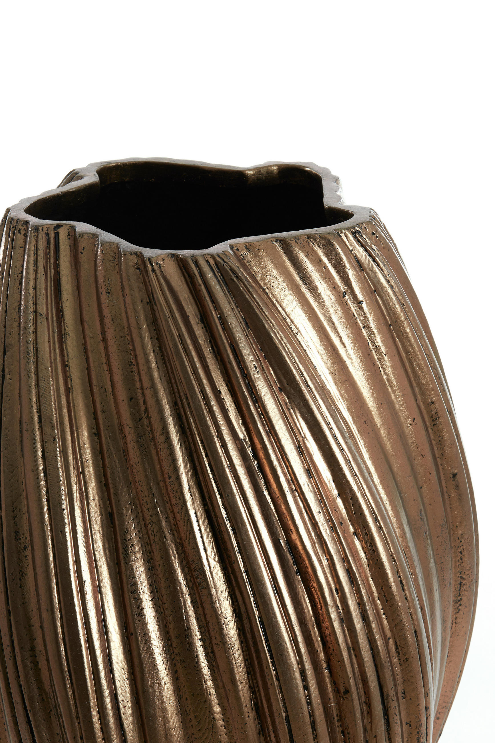 Thumbnail - Light & Living Vase, Bronze, Stein, Rund, 81 cm, CE, Dekoration, Vasen, Keramikvasen