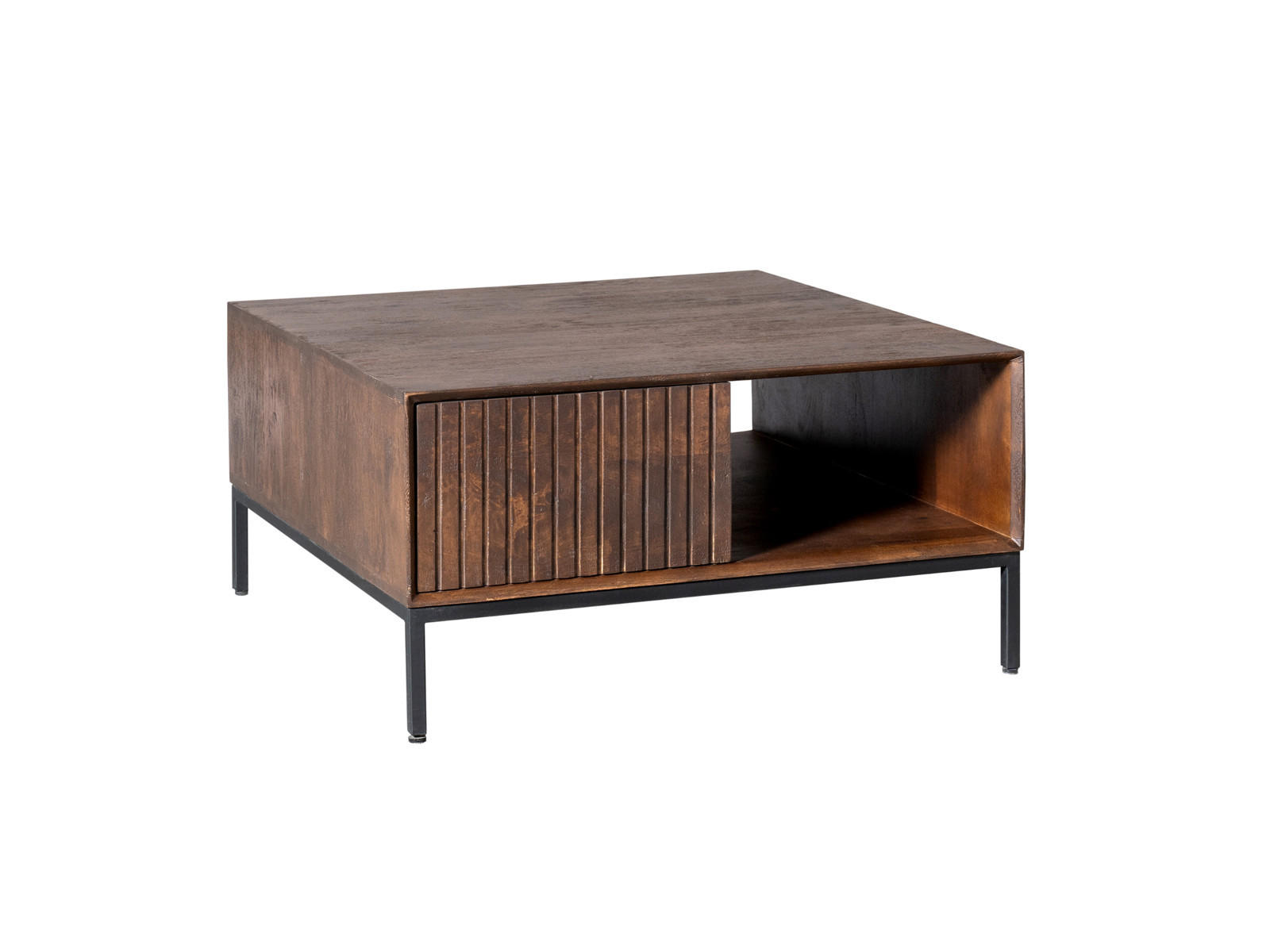 COUCHTISCH Dimora Mangoholz 80 cm / 80 cm Braun - Braun, Holz (80/80/40cm)