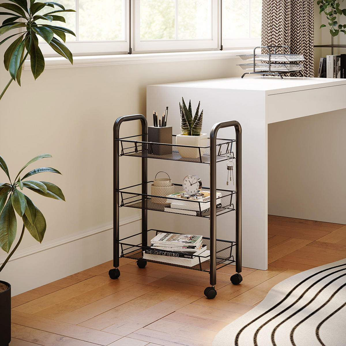 POJÍZDNÝ KONTEJNER Tarro Černá - černá, kov (45/64/27cm) - Vicco